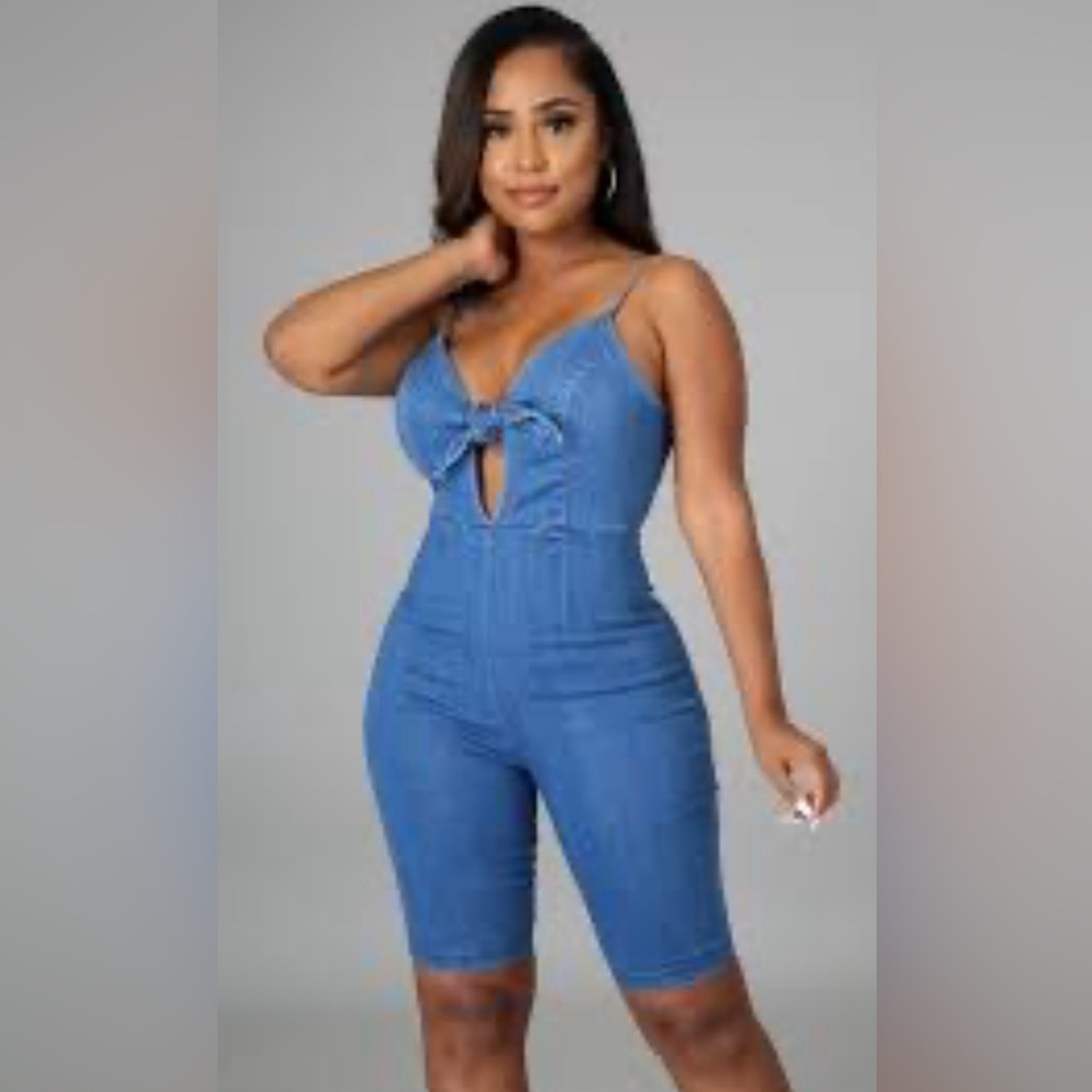 Denim Romper